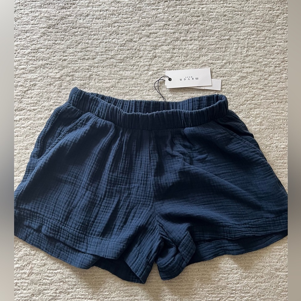 NWT Maven West Gauze Shorts in Navy